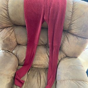 FreePeople winter red leggings - good condition size small
